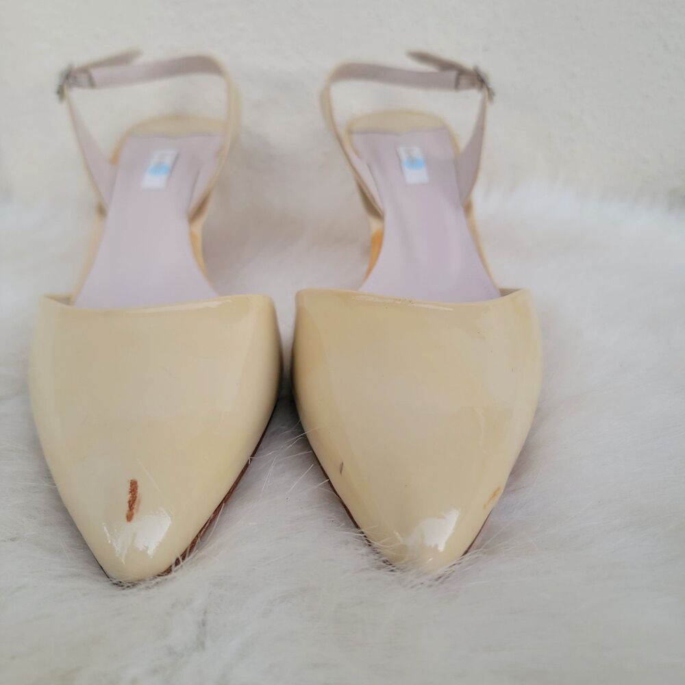 Boden leather D'orsay sling back heels Beige Size 40